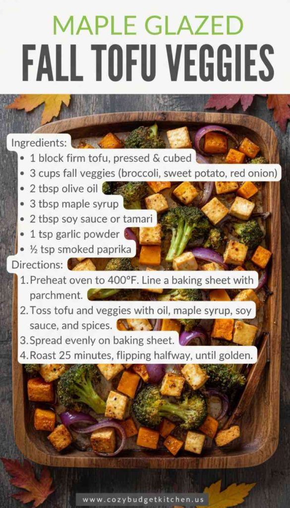 Maple glazed tofu and veggies recipe