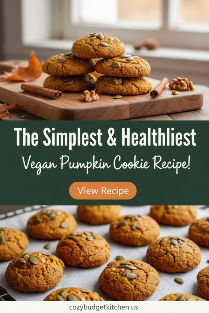 Vegan pumpkin cookies on a table