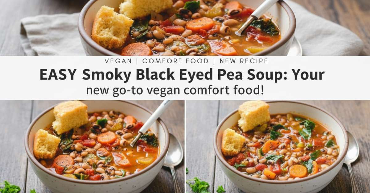 Smoky Smoky Black Eyed Pea Soup Vegan GF Protein Packed