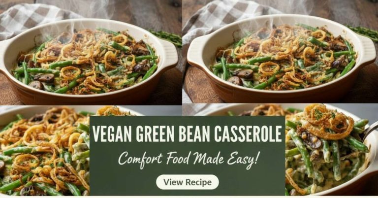 Creamy & Easy Vegan Green Bean Casserole