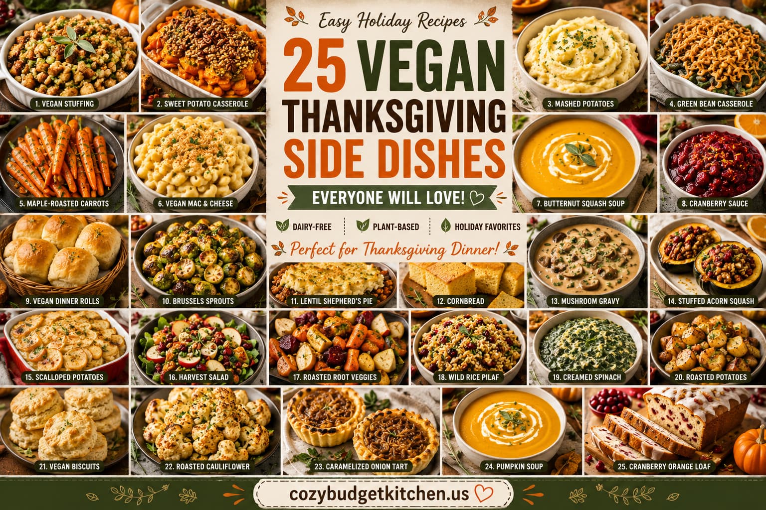 Easy vegan Thanksgiving side dishes