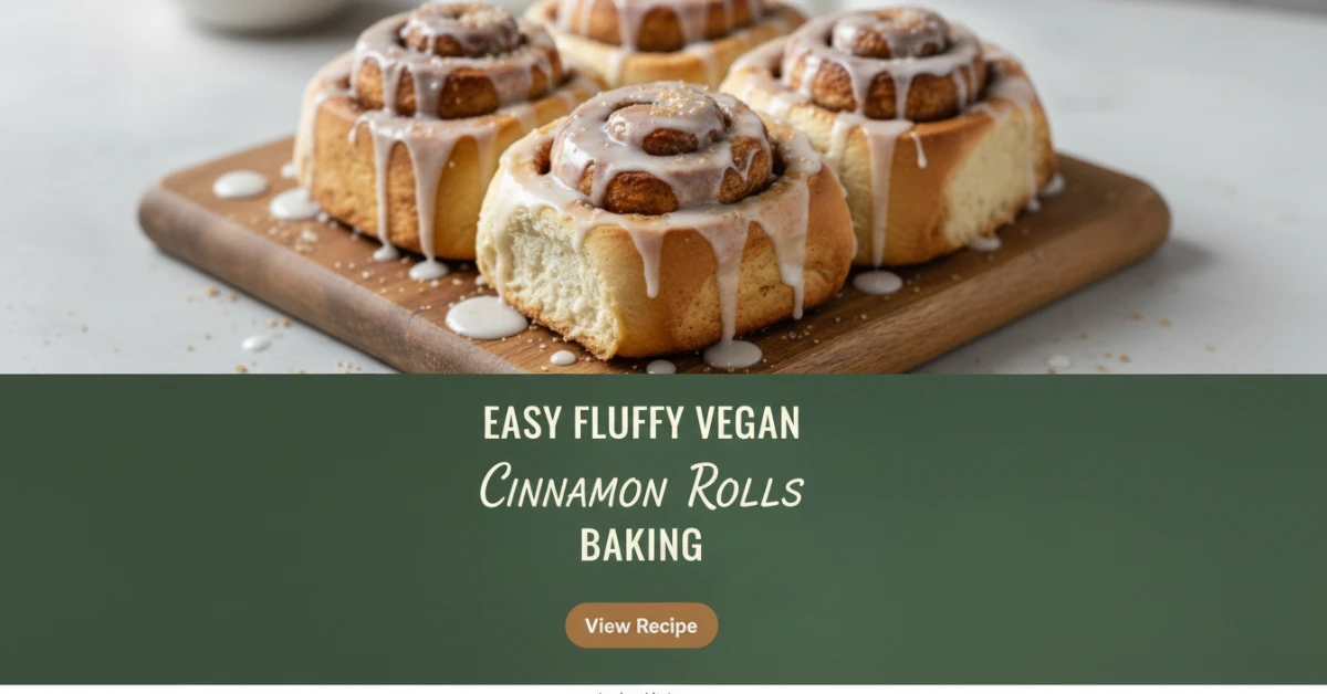 Soft & Fluffy Vegan Cinnamon Rolls for Christmas Brunch