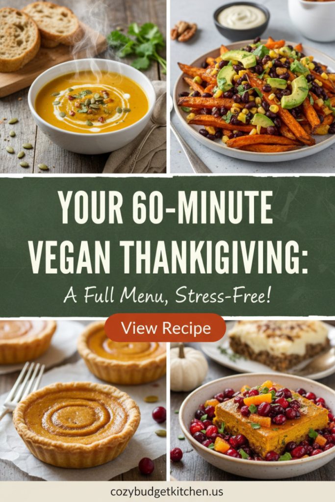 The Ultimate 1 Hour Vegan Thanksgiving Feast (Appetizers to Dessert!) 1 Stress-Free Vegan Thanksgiving in 1 Hour