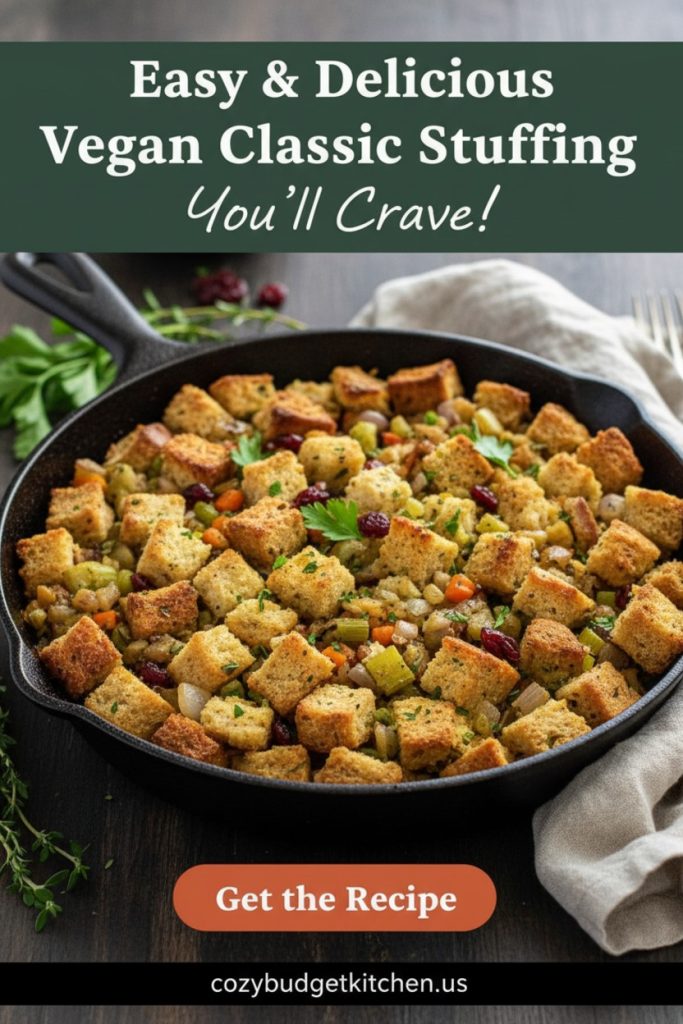25 Best Vegan Side Dishes for Thanksgiving Everyone Will Love 2 The Best Vegan Classic Stuffing