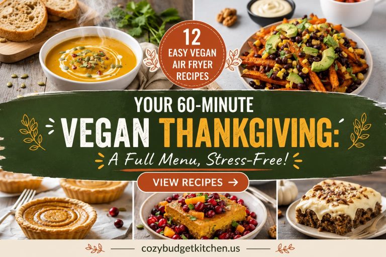 The Ultimate 1 Hour Vegan Thanksgiving Feast (Appetizers to Dessert!)