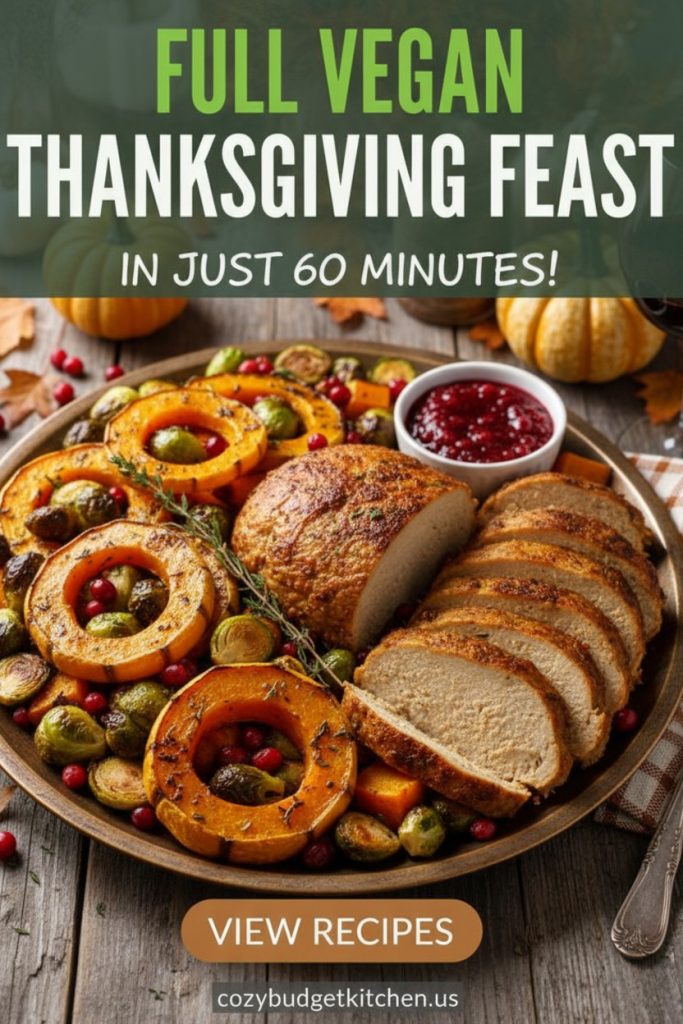 1-Hour Vegan Thanksgiving Menu (Appetizers to Dessert!)