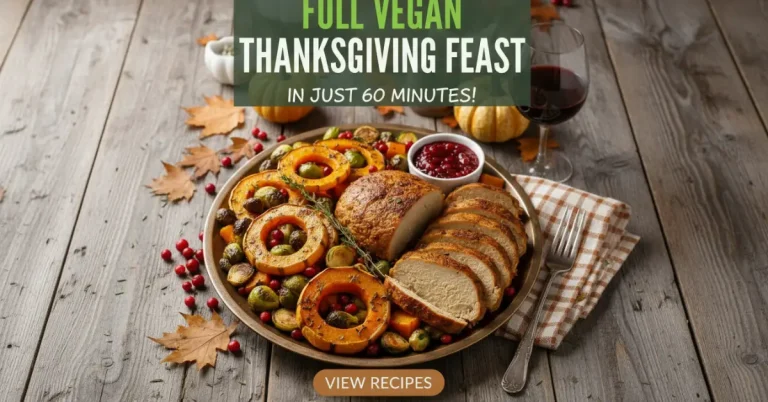 A Stress-Free 1-Hour Vegan Thanksgiving Menu Feast (Appetizers to Dessert!)