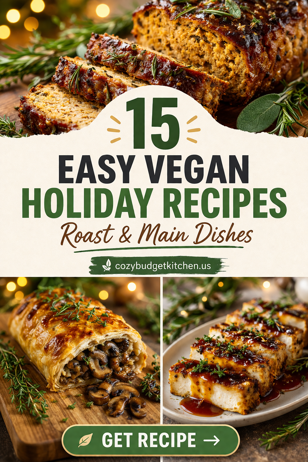 Vegan holiday roast recipe collection.