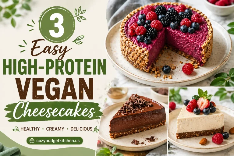 A Must-Try 3 Trio of High-Protein Vegan Cheesecakes
