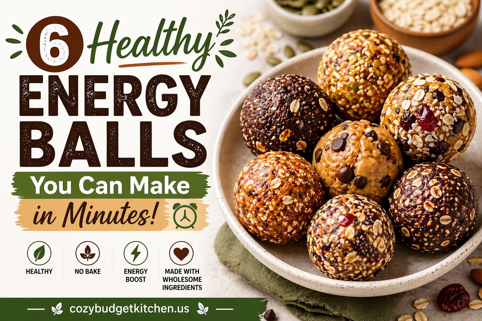 6 Easy Vegan Energy Balls Recipes