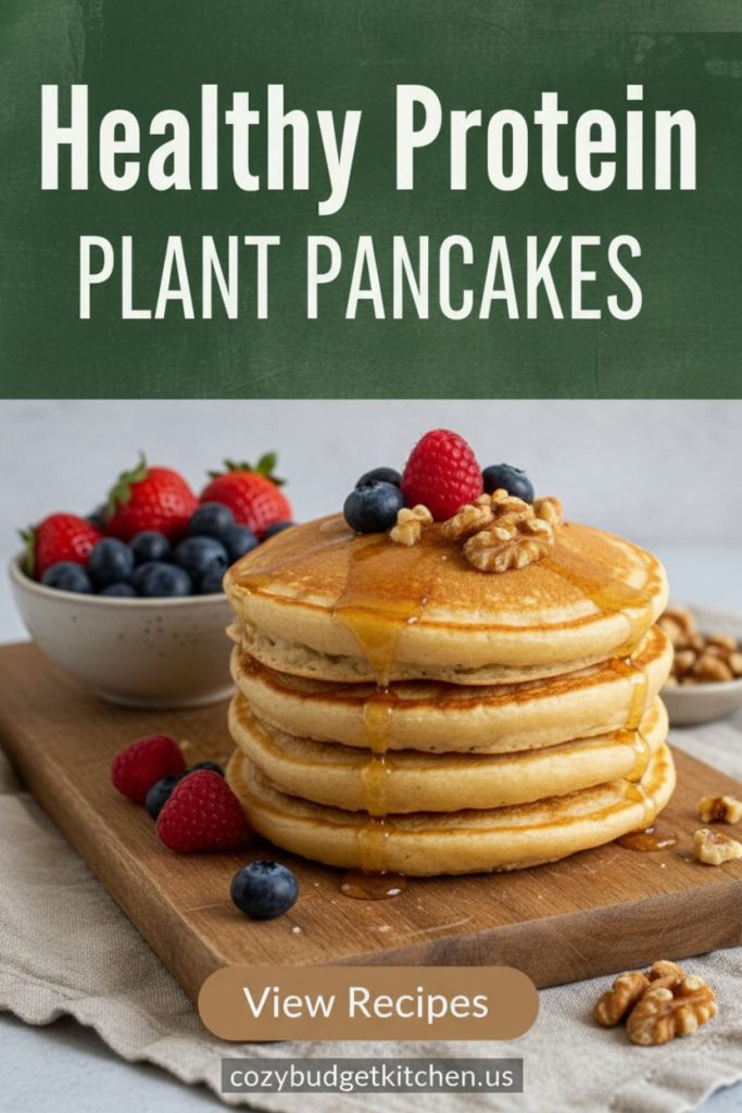 A Fluffy & Simple Vegan Protein Pancake Recipe 2 Fluffy Vegan Protein Pancakes (9g Protein Each!)