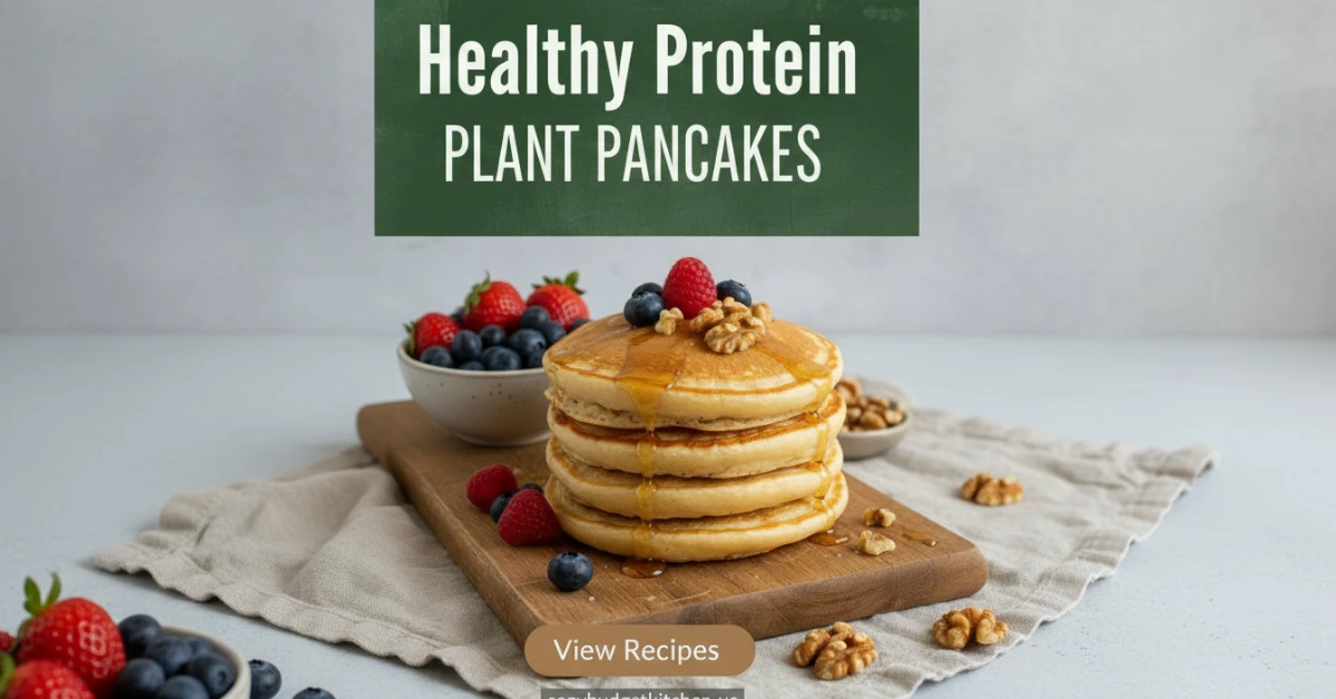 Fluffy Vegan Protein Pancakes (9g Protein Each!)