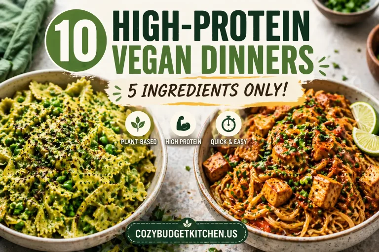 10 Simple 5-Ingredient High-Protein Vegan Dinners (Over 20g Protein!)