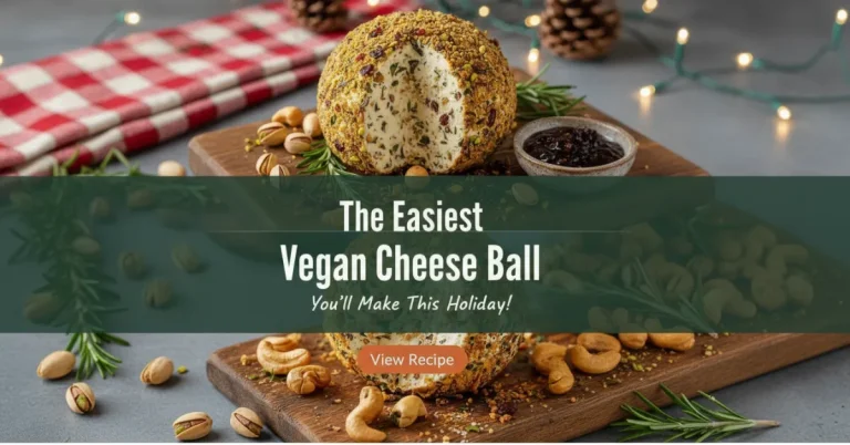 Simple Dairy-Free Vegan Cheese Ball (Rich, Tangy & Creamy!)