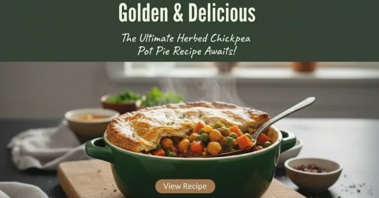Easy Vegan Chickpea Pot Pie with a Flaky Herbed Crust