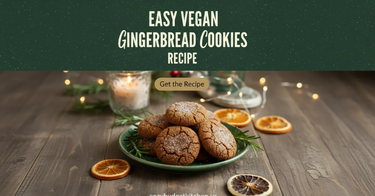 Vegan Gingerbread Cookies 1 Bowl No