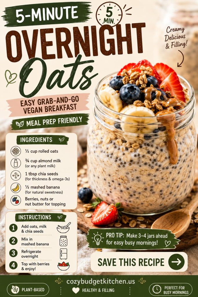 1 Easy vegan overnight oats recipe