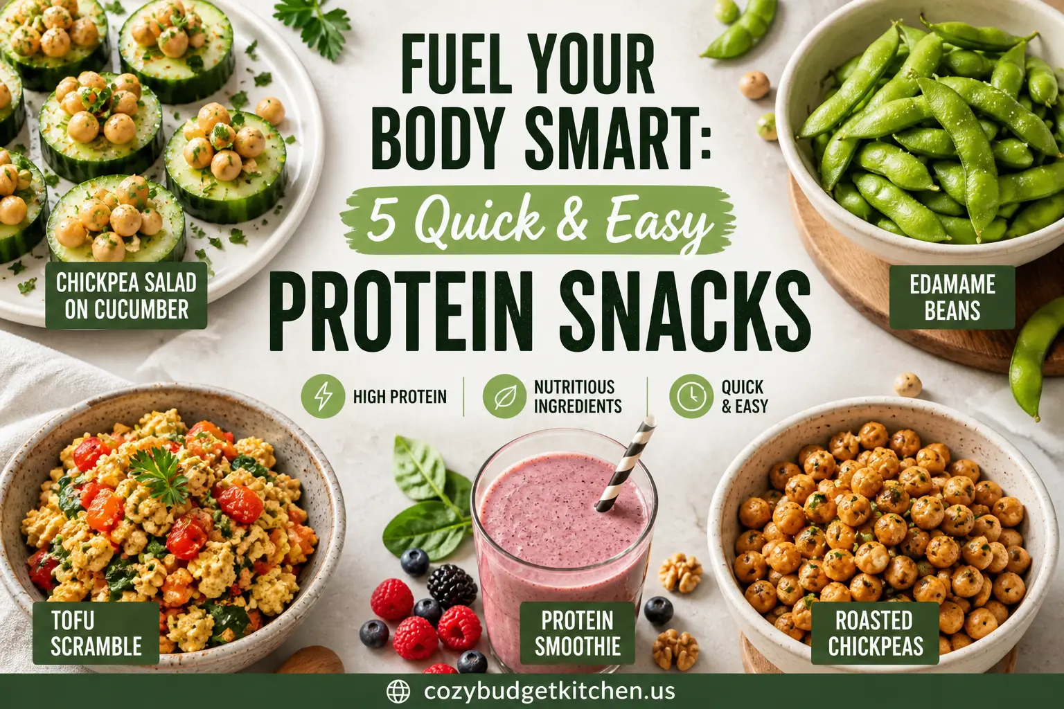 15 Low Calorie High Protein Snacks (vegan)