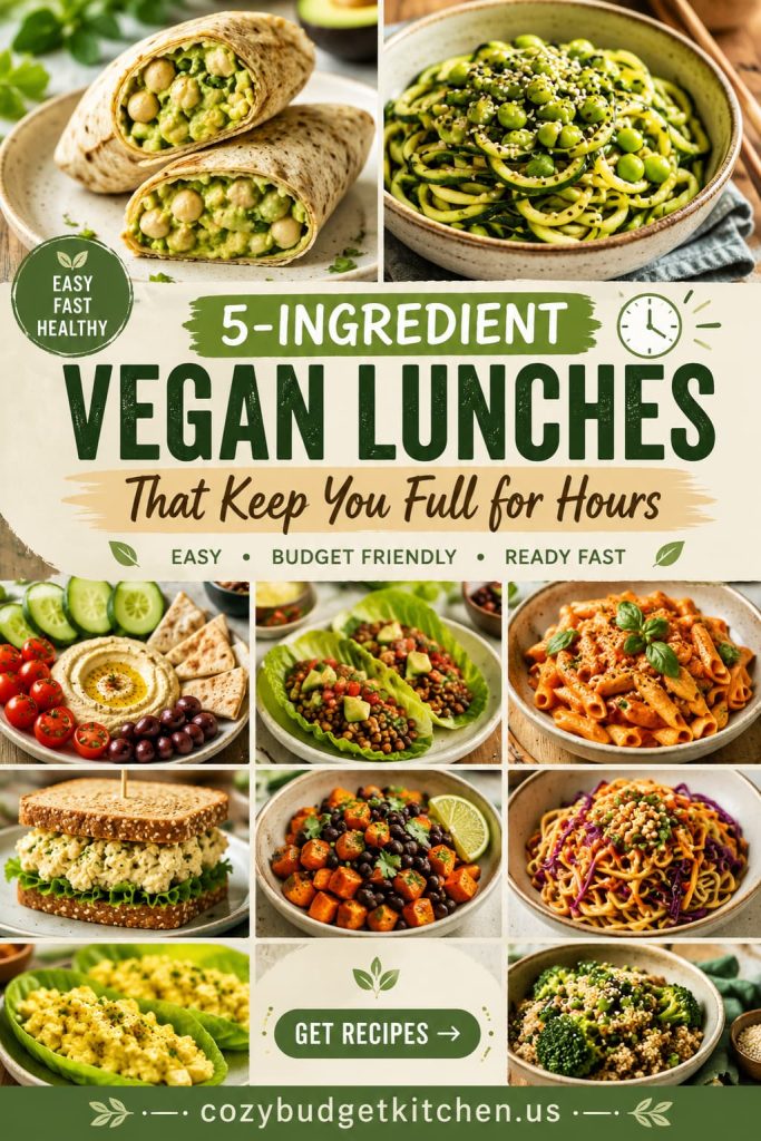 5 ingredient vegan lunches for you
