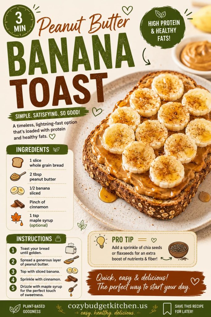 6 Peanut butter banana toast recipe