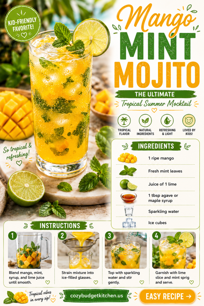 7 Tropical mango mint mocktail recipe.jfif