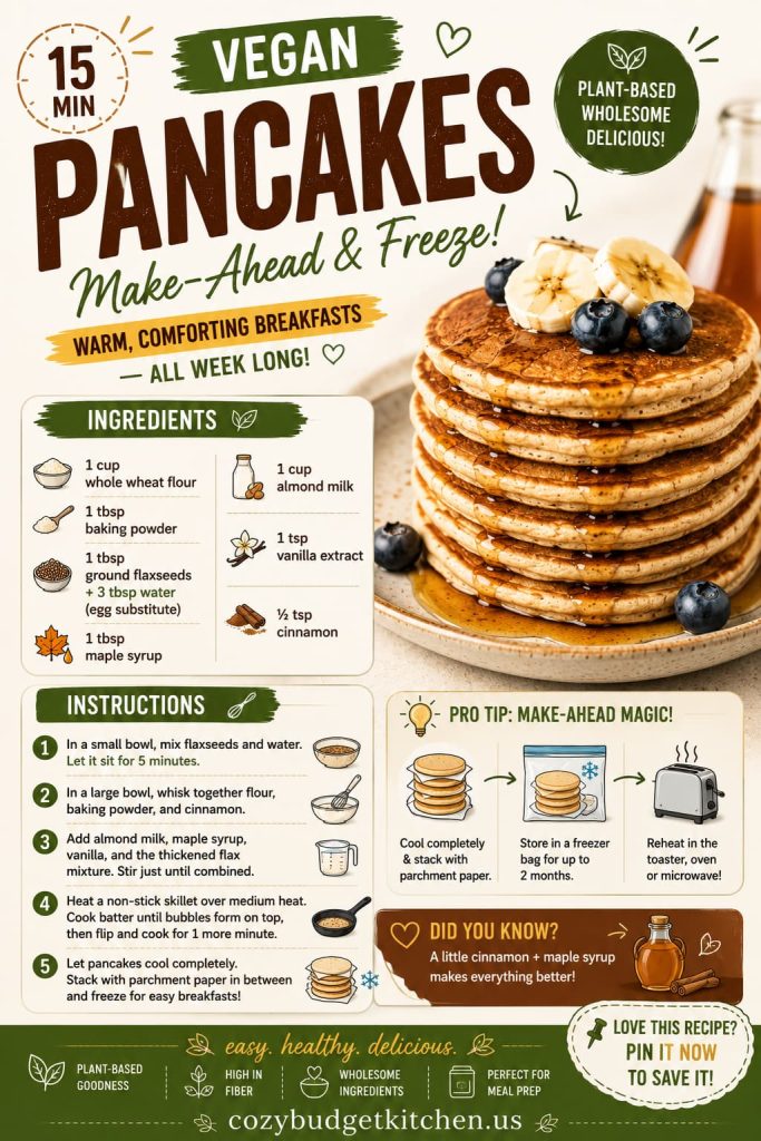7 Vegan pancakes for meal prepping