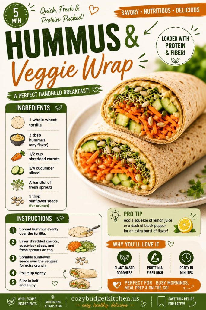 8 Quick hummus veggie wrap recipe 2