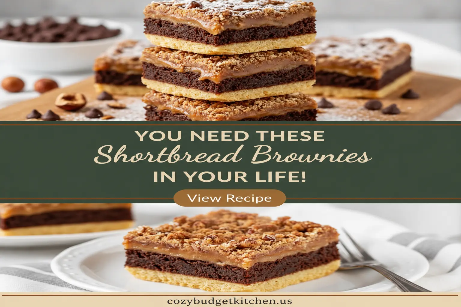 Delicious shortbread brownies recipe promo