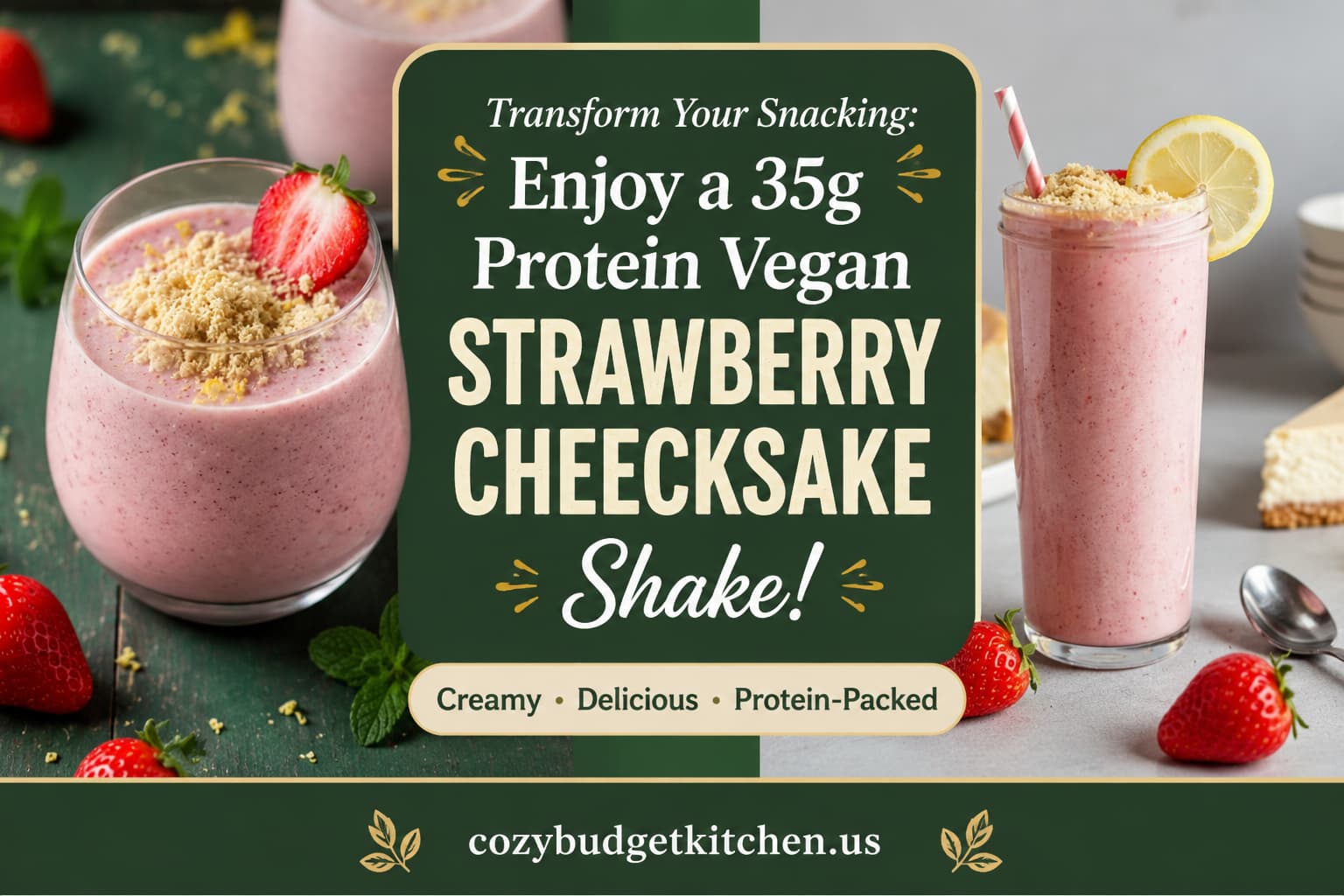 Delicious strawberry cheesecake protein shake.webp