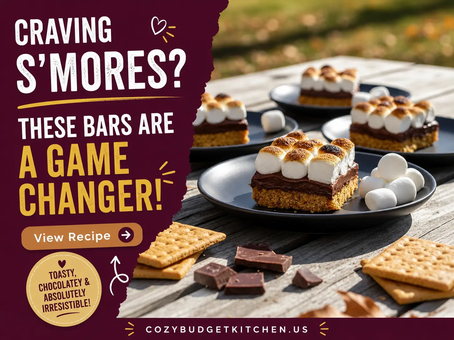 Easy Smores Bars Recipe Gooey Marshmallow Dessert