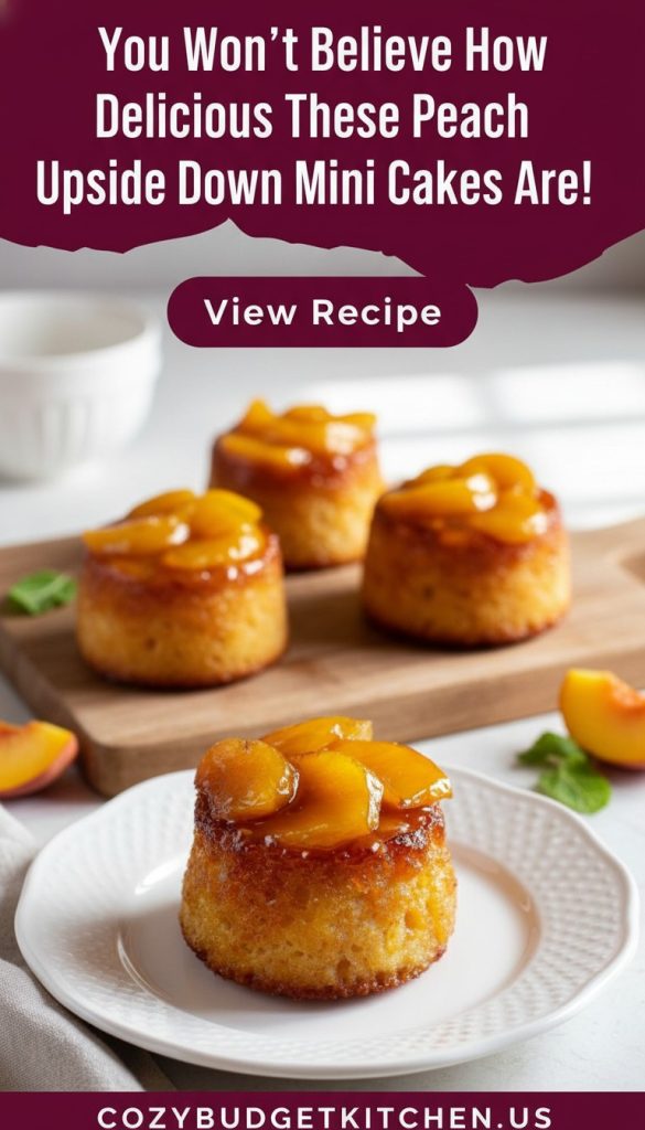 Mini Peach Upside Down Cakes Recipe_ Easy Dessert!
