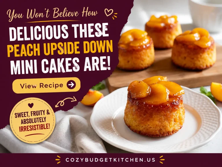 🍑 Irresistible Peach Upside Down Mini Cakes