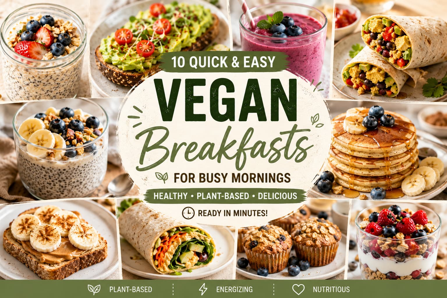 Quick and easy vegan breakfasts