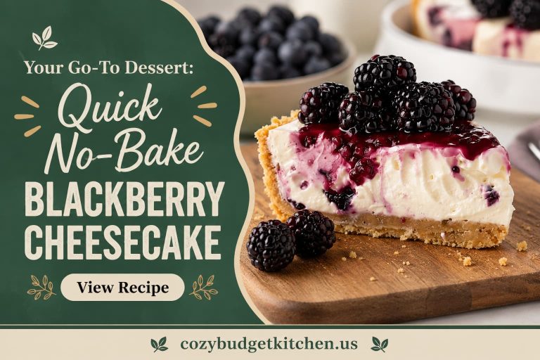 Quick no-bake blackberry cheesecake recipe