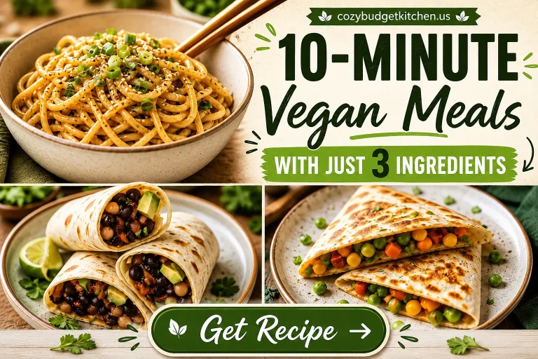 How to Prepare a 10-Minute Vegan Meal Using Just 3 Common Ingredients