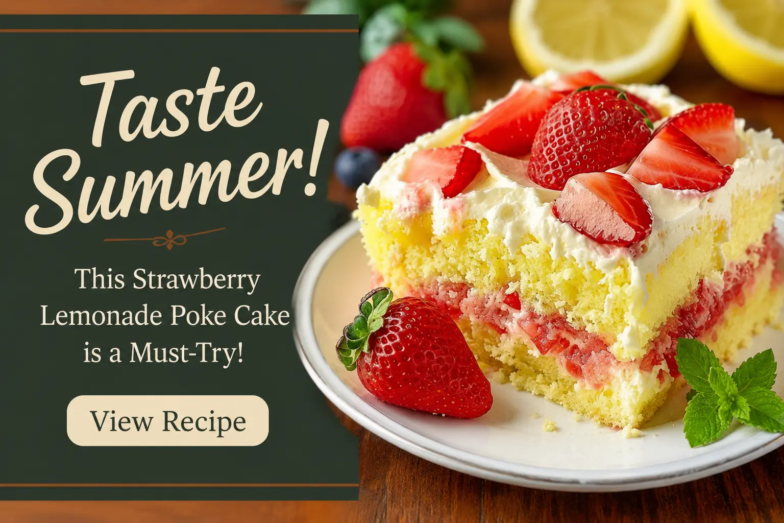 Taste summer with strawberry lemonade cake