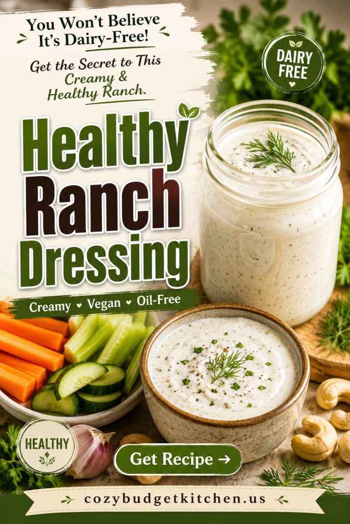 Vegan Dairy Free Ranch Dressing Quick Healthy and Delicious1