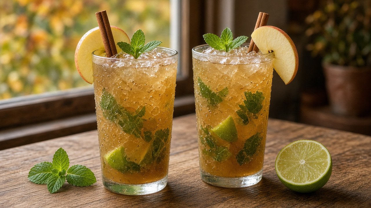 Apple Cider Mojito: Easy 10-Minute Fall Drink (Mocktail Too) 2 apple cider mojito 1