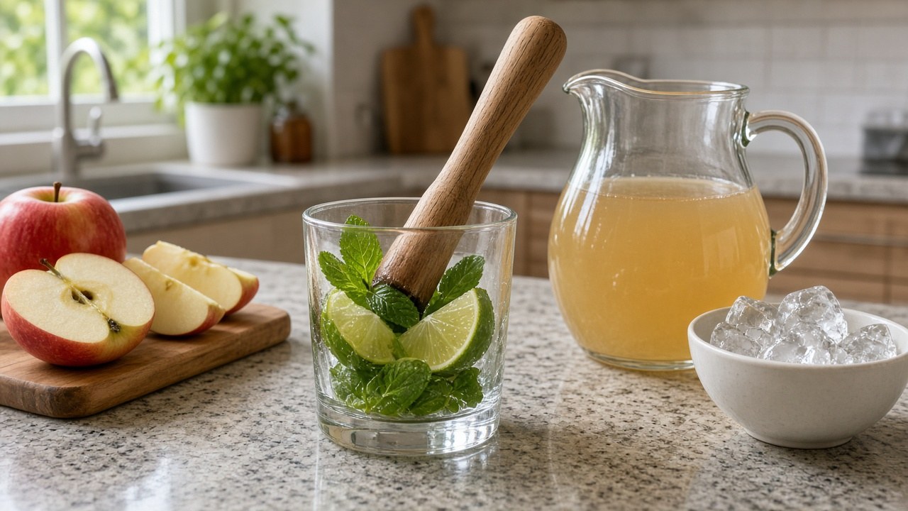 Apple Cider Mojito: Easy 10-Minute Fall Drink (Mocktail Too) 3 apple cider mojito 2