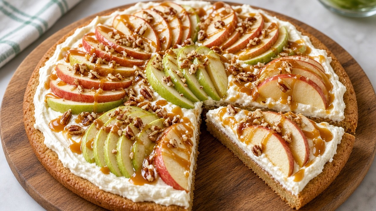 caramel apple fruit pizza 1
