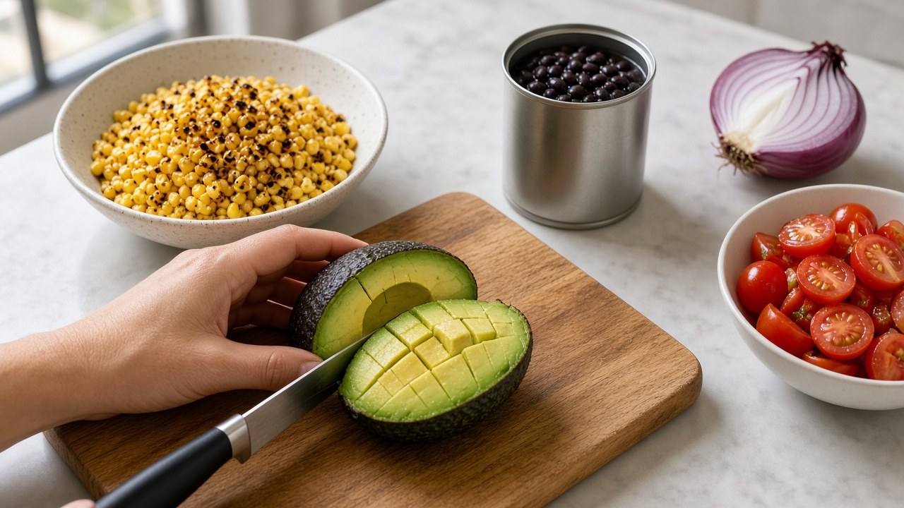 Corn and Avocado Salsa: Easy 25-Minute Skillet Recipe 3 charred corn and avocado salsa 2