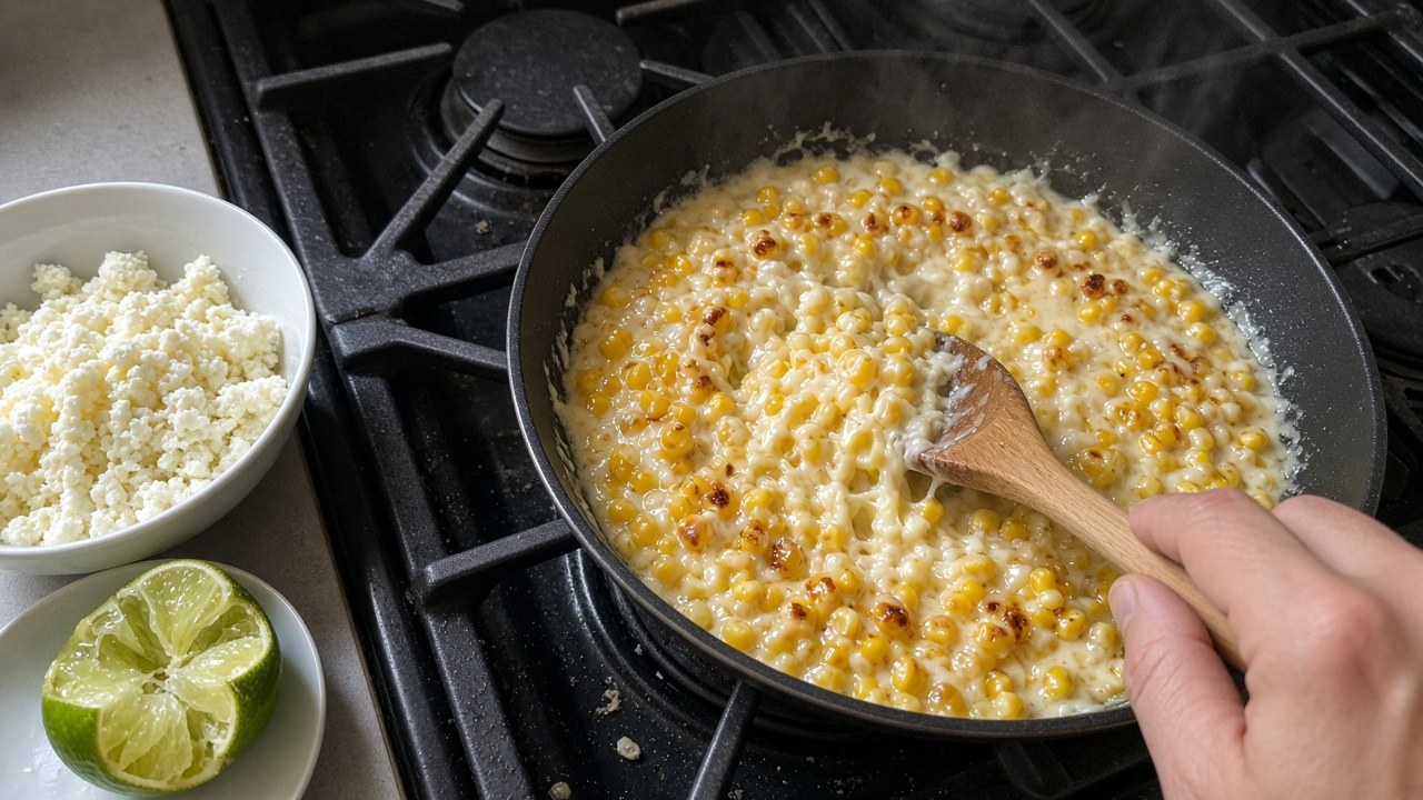 Cheesy Street Corn: Easy 7-Minute Skillet Side Dish 4 cheesy street corn 2