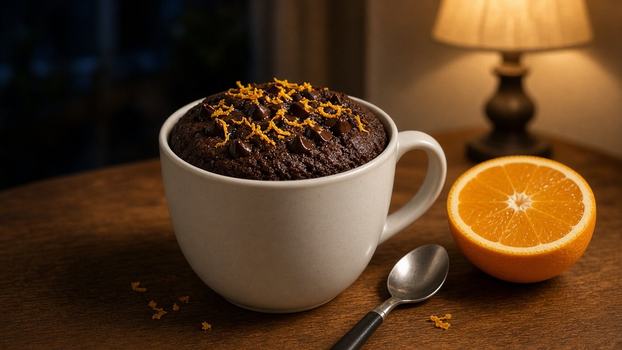 chocolate orange mug cake 1