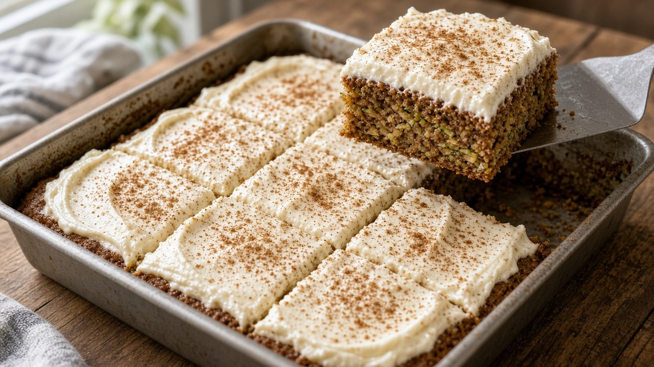 frosted zucchini spice bars 1