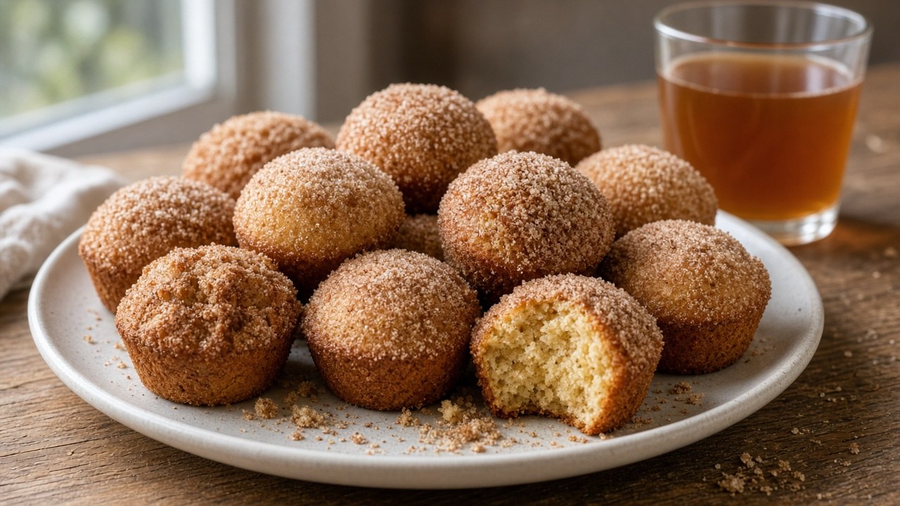 mini apple cider donut muffins 1