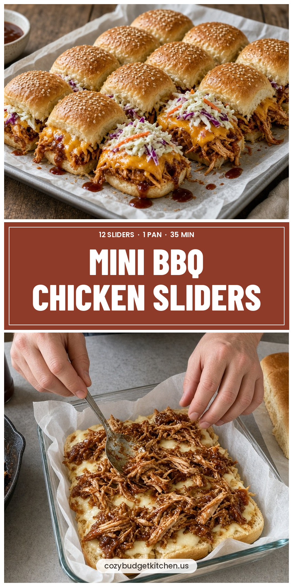 mini bbq chicken sliders pin