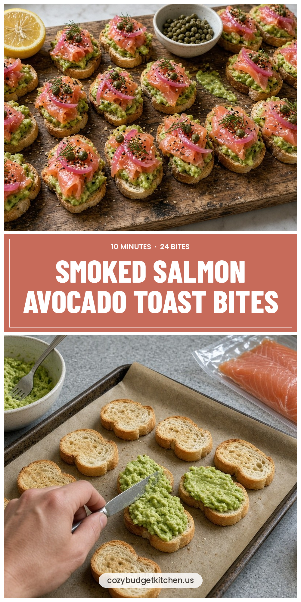 Smoked Salmon Avocado Toast Bites: Quick 10-Minute Snack 2 smoked salmon avocado toast bites pin