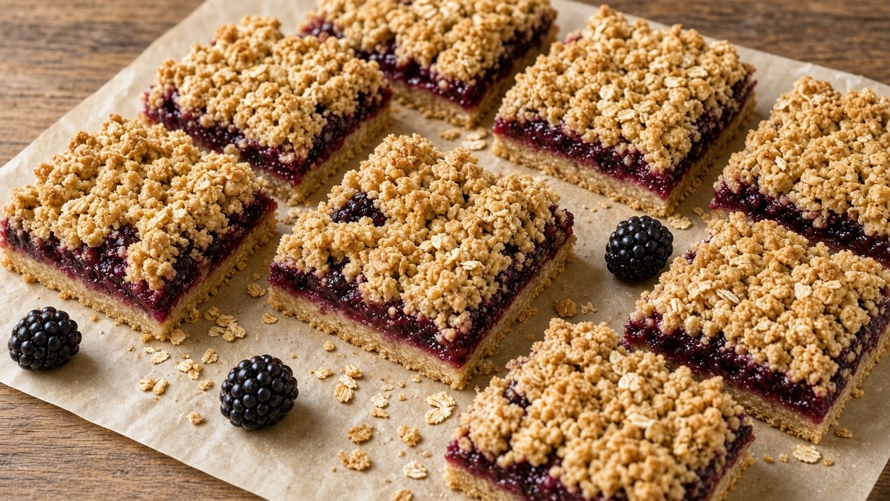 vegan blackberry crumble bars 1