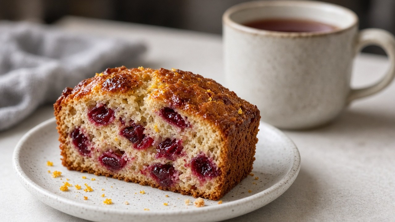 vegan cranberry orange bread 3